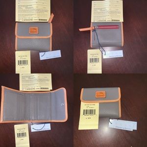 Dooney & Bourke Taupe Leather Small Flap Walle